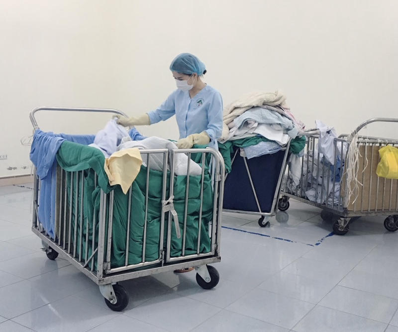 Quy trình giặt sấy đồ bệnh viện tại Multi Laundry